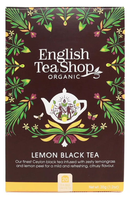 ENGLISH TEA SHOP Herbata czarna z trawą cytrynową (20x1,75) (35 g) - BIO