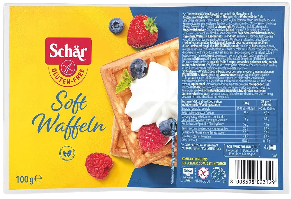 SCHAR Gofry bezglutenowe Soft waffeln (100g)