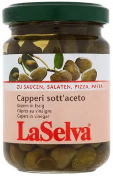 LA SELVA Kapary marynowane w occie winnym  150 g (90 g) - BIO