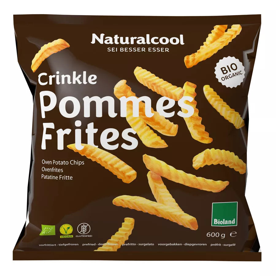 ***NATURALCOOL Frytki karbowane mrożone bezglutenowe (600 g) - BIO