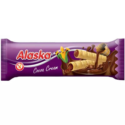 ALASKA Rurki kukurydziane nadziewane kakaowym kremem, bezglutenowe (18g)
