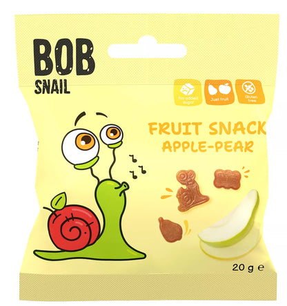 BOB SNAIL Żelki owocowe jabłko gruszka bezglutenowe (20 g)