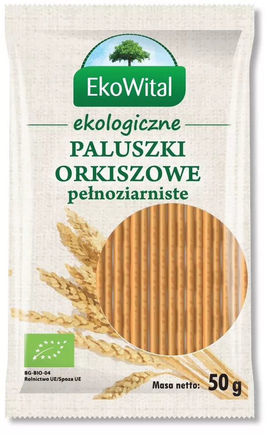 EKOWITAL Paluszki orkiszowe pełnoziarniste BIO 50 g