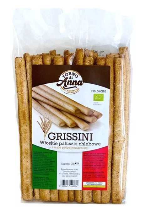 FORNO DI ANNA Grissini z mąki półpełnoziarnistej (120g) - BIO