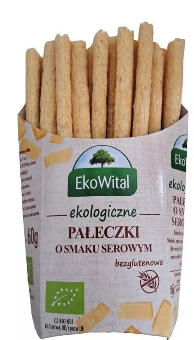 EKOWITAL Pałeczki o smaku serowym BEZGL. BIO 60 g