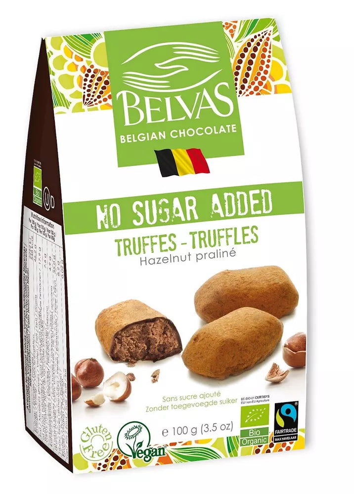 BELVAS Truffle - czekoladki z migdałami bezglutenowe (100g) - BIO FAIR TRADE
