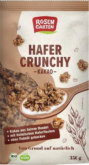 ROSENGARTEN Crunchy owsiane z kakao (350 g) - BIO