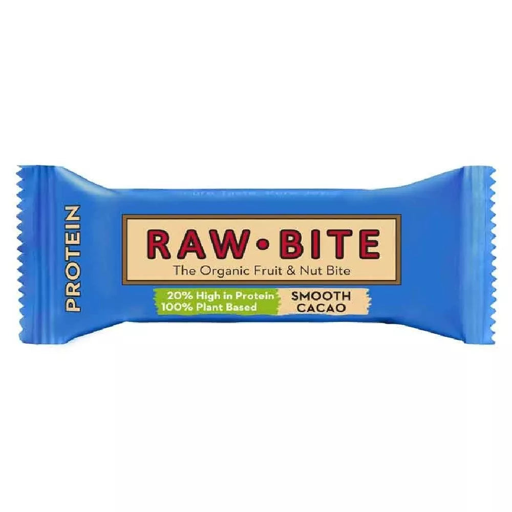 RAWBITE Baton proteinowy gładkie kakao (45 g) - BIO