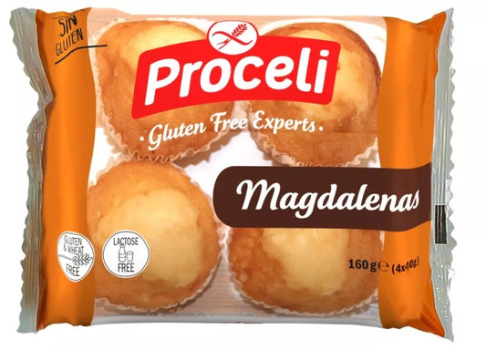 PROCELI Babeczki Magdalenas czekoladowe bezglutenowe bez laktozy (180 g)