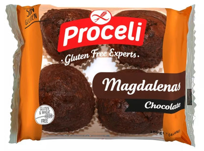PROCELI Babeczki Magdalenas czekoladowe bezglutenowe bez laktozy (180 g)