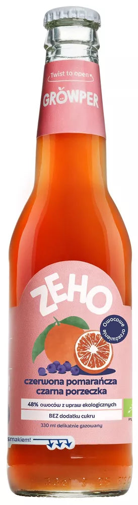 ZEHO Lemoniada czerwona pomarańcza-czarna porzeczka (330 ml) - BIO