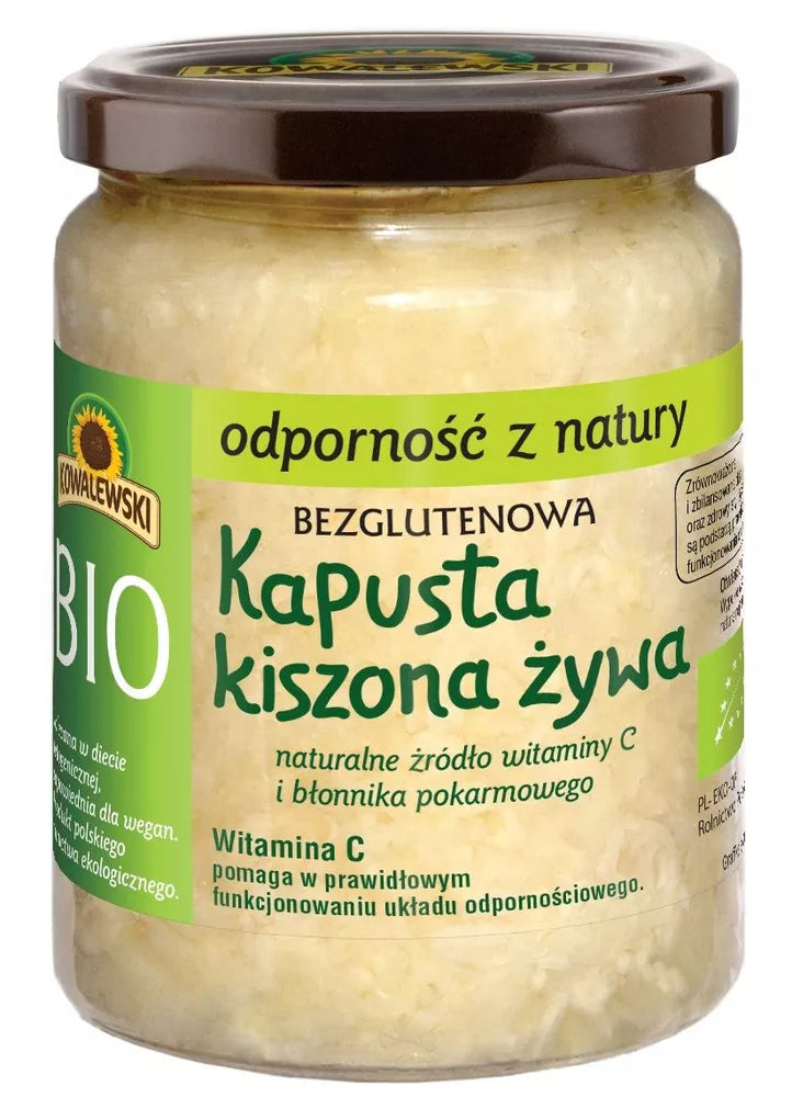 *KOWALEWSKI Kapusta kiszona żywa niepasteryzowana bezglutenowa (400 g) - BIO