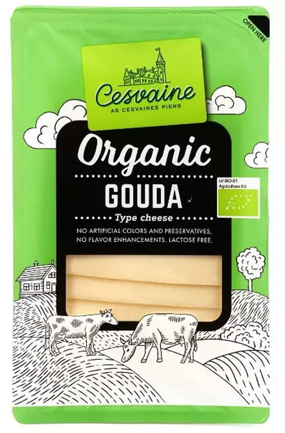 *CESVAINE Ser cheddar w plastrach (125 g) - BIO