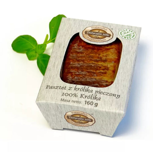 *TRADYCYJNE JADŁO Pasztet pieczony z królika, bezglutenowy (160g) (f)