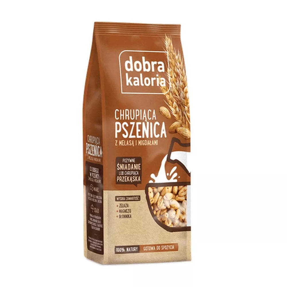 DOBRA KALORIA Chrupiąca pszenica z melasą i migdałami (120g)