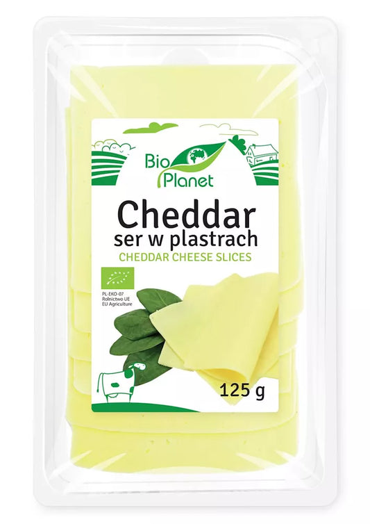 *BIO PLANET Ser Cheddar w plastrach (125 g) - BIO