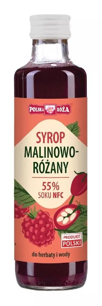 POLSKA RÓŻA Syrop malinowo-różany (250 ml)