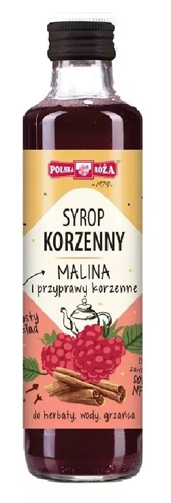 POLSKA RÓŻA Syrop korzenny Malina i przyprawy korzenne (250 ml)