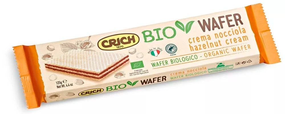 CRICH Wafelki z kremem z orzechów laskowych (125 g) - BIO
