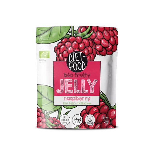 DIET-FOOD Żelki owocowe malinowe (50g) - BIO