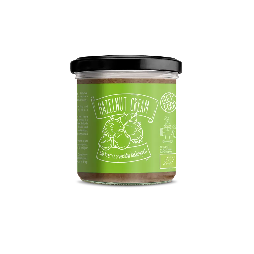 DIET-FOOD Krem z orzechów laskowych (300g) - BIO