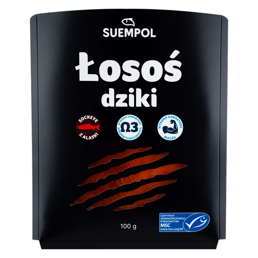 *SUEMPOL Łosoś wędzony na zimno dziki z Alaski Sockeye (100 g)