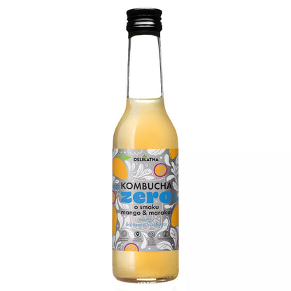 *DELIKATNA Kombucha ZERO o smaku truskawki i kiwi 0 % cukru  (270 ml)