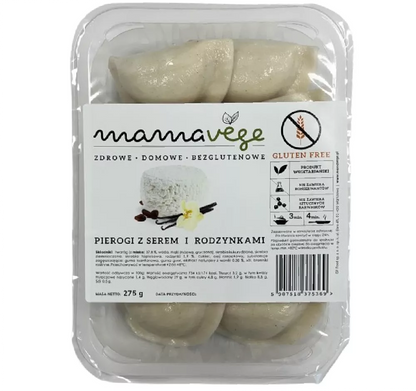 *MAMAVEGE Pierogi z serem i rodzynkami bezglutenowe (275g) (f)