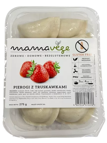 *MAMAVEGE Pierogi ze szpinakiem i serem feta, bezglutenowe (275g)