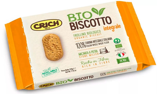 CRICH Ciasteczka pszenne pełnoziarniste (220 g) - BIO