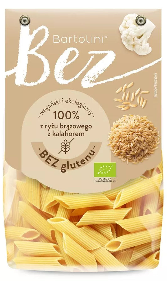 BARTOLINI Makaron penne z brązowego ryżu z kalafiorem bezglutenowy (250 g) - BIO