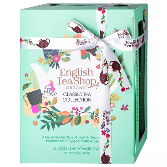 ENGLISH TEA SHOP Zestaw herbat Classic Tea Collection Mint 12 piramidek (12x2g) (24 g) - BIO