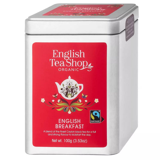 ENGLISH TEA SHOP Herbata English Breakfast sypana w puszce (100g) - BIO