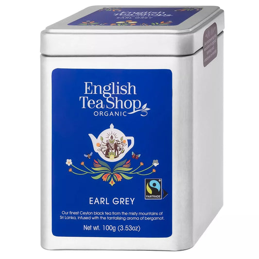 ENGLISH TEA SHOP Herbata Earl Grey sypana w puszce (100g) - BIO
