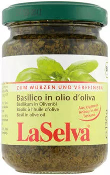 LA SELVA Bazylia w oliwie z oliwek (130g) - BIO