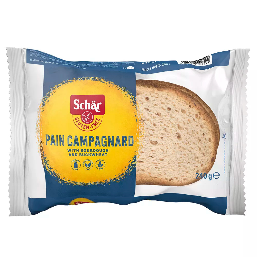 SCHAR Chleb wiejski bezglutenowy, bez laktozy Pain Campagnard (240g)