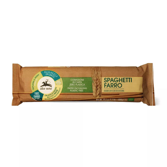 ALCE NERO Makaron (z płaskurki) spaghetti (500g) - BIO