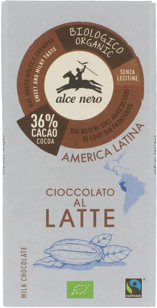 ALCE NERO Czekolada mleczna ekologiczna (100g) - BIO Fair Trade