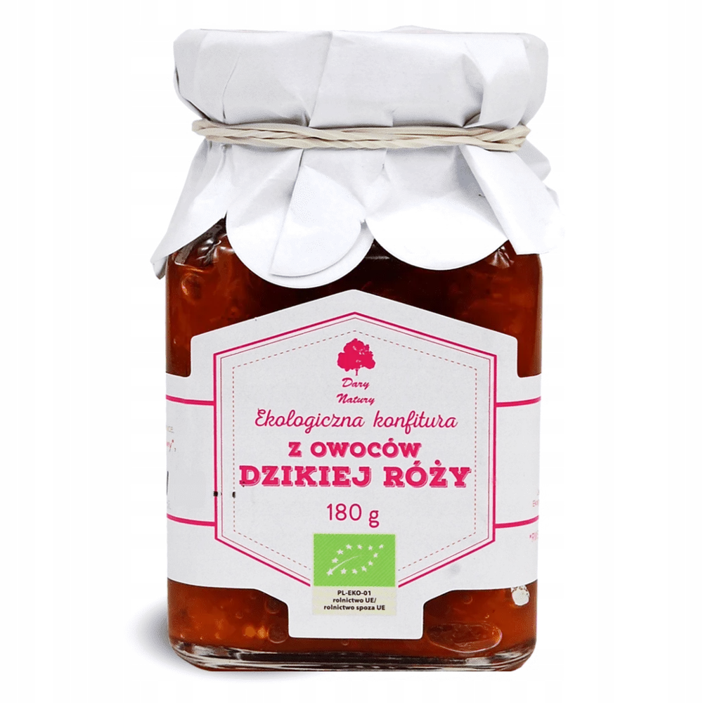 DARY NATURY Konfitura z owoców dzikiej róży (180g) - BIO