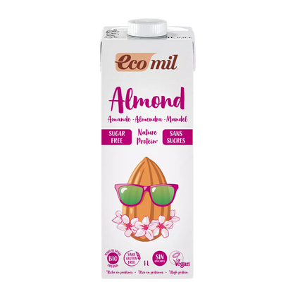 ECOMIL Napój migdałowy niesłodzony z podwyższoną zawartością białka (1l) - BIO