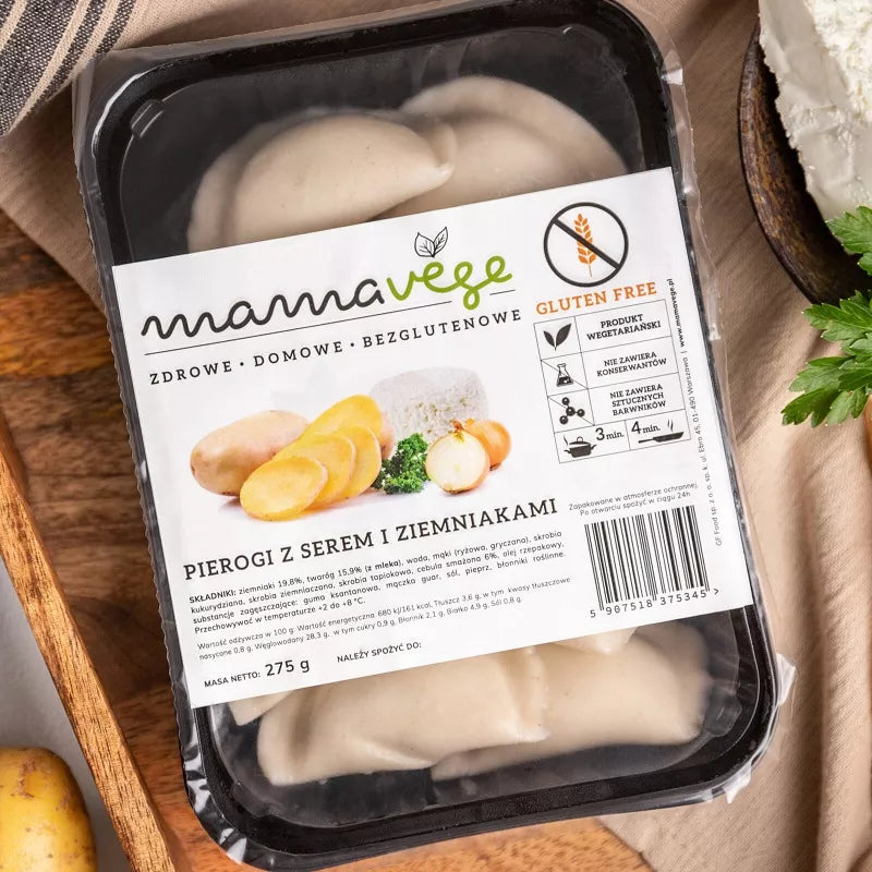 *MAMAVEGE Pierogi z serem i ziemniakami bezglutenowe (275g)