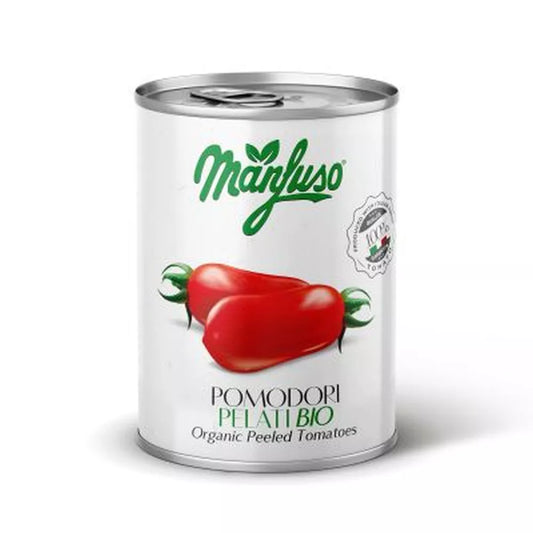 MANFUSO Pomidory całe bez skórki 400 g (240 g) - BIO