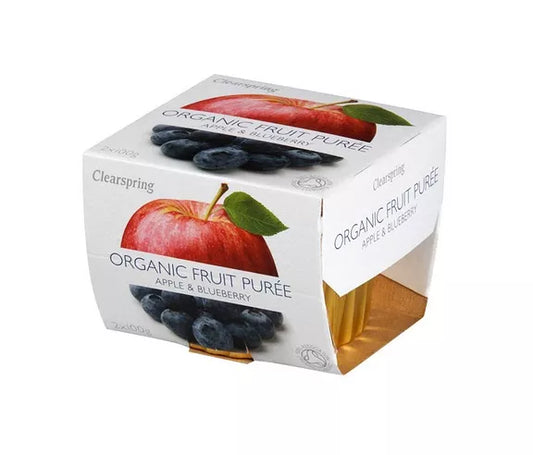 CLEARSPRING Deser jabłko-borówka (2 x 100g) - BIO