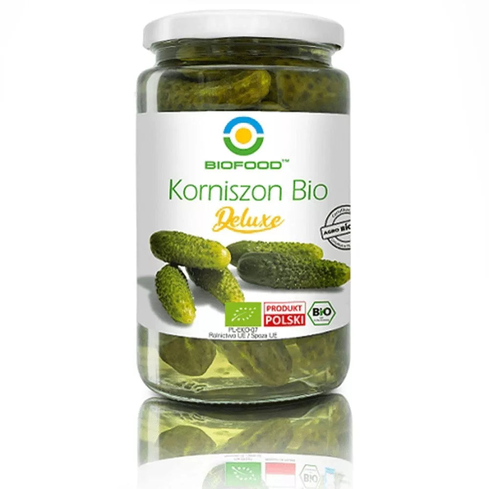 BIOFOOD Ogórki korniszony deluxe 750g (440g) - BIO