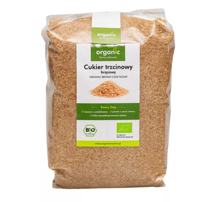 ORGANIC Cukier trzcinowy brązowy, ekologiczny (500g) - BIO