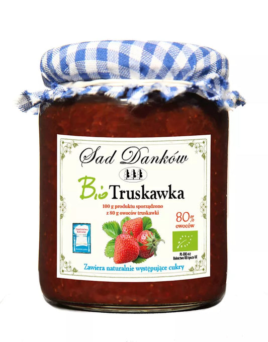 SAD DANKÓW Truskawka 80 % bez cukru (260 g) - BIO