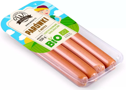*WASĄG Parówki ekologiczne z indyka (150 g) - BIO