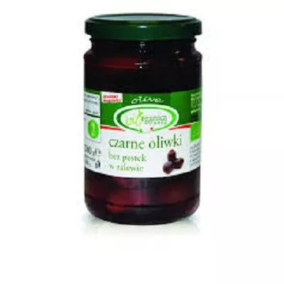 BIORGANICA NUOVA Oliwki czarne bez pestek w zalewie 280 g (150 g) - BIO