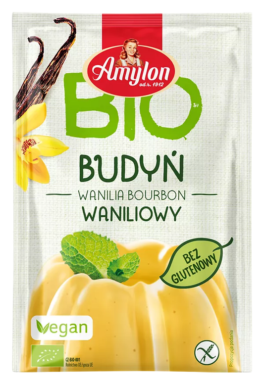 AMYLON Budyń o smaku waniliowym bezglutenowy (40g) - BIO