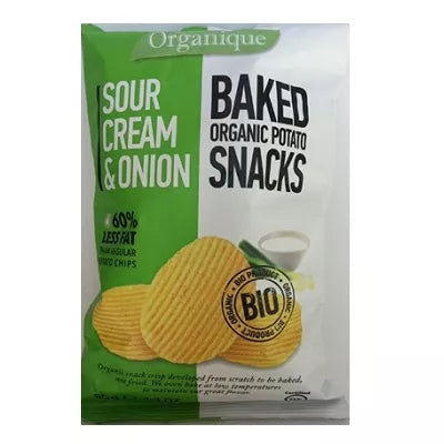 ORGANIQUE Chipsy śmietankowo-cebulowe wegetariańskie bezglutenowe (85g) - BIO